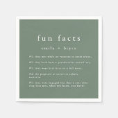 EMELIA Natur Rustikaler Wald Spaß Fakt Hochzeit Serviette (Vorderseite)