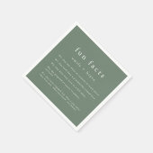 EMELIA Natur Rustikaler Wald Spaß Fakt Hochzeit Serviette (Ecke)