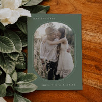 EMELIA Oval Foto Forest Nature Sage Green Wedding