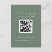 EMELIA QR Code Simple Mountain Rustic Wedding RSVP Begleitkarte (Vorderseite)