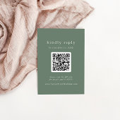 EMELIA QR Code Simple Mountain Rustic Wedding RSVP Begleitkarte