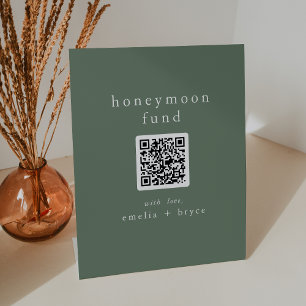 EMELIA QR-Kodex Erklärung Grünen Hochzeitsfonds Sockelschild