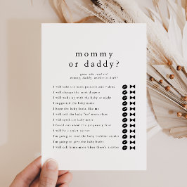 EMELIA Raten Sie, wer Mommy Daddy Baby Shooter Gam Einladung