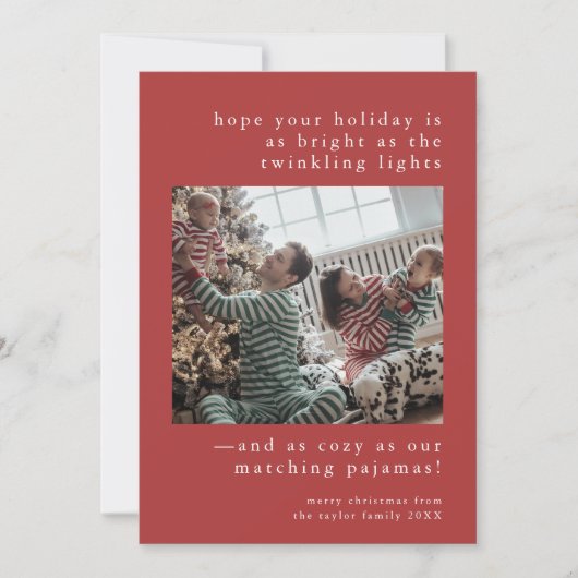 EMELIA Red Niedlich Family Foto Weihnachten (Vorderseite)