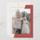 EMELIA Red Unique Minimal Foto Weihnachten (Vorderseite)