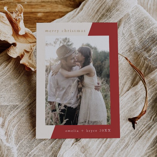 EMELIA Red Unique Minimal Foto Weihnachten