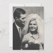 EMELIA Rustic Boho Simple Modern Foto Vow Renewal Einladung (Rückseite)