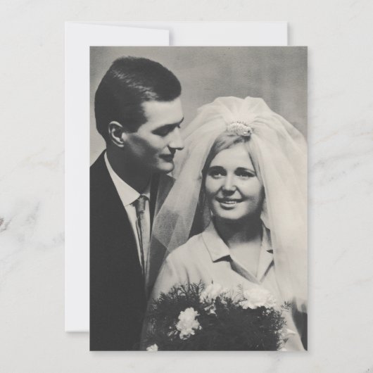 EMELIA Rustic Boho Simple Modern Foto Vow Renewal Einladung (Rückseite)