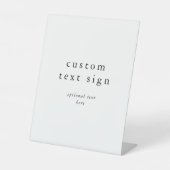 EMELIA Rustic Simple Modern Boho Custom Wedding Sockelschild (Vorderseite)