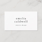 EMELIA Rustic Simple Modern Boho Einzigartig Minim Visitenkarte (Vorderseite)