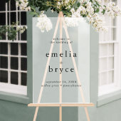 EMELIA Rustic Simple Modern Boho Wedding Willkomme Acrylschild