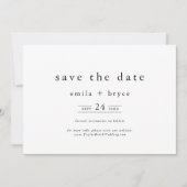 EMELIA Rustic Simple Modern Boho Winter Wedding Save The Date (Vorderseite)