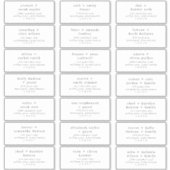 EMELIA Rustic Simple Wedding Guest Address Labels (Vorderseite)