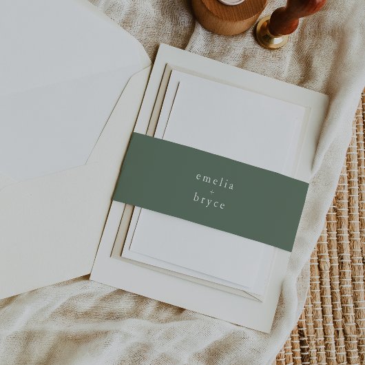 EMELIA Rustikale, einfache, moderne Hochzeitsfeier Einladungsbanderole