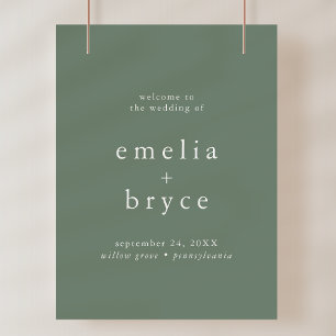 EMELIA Rustikale Natur Hochzeit Begrüßungsschreibe Poster