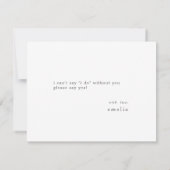 EMELIA Sage Green Simple Bridesmaid Vorschlag Card Einladung (Rückseite)