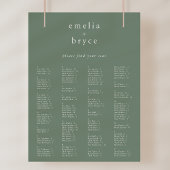 EMELIA Sage Modern Wedding Seating Chart Template Poster