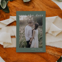 EMELIA Silver Foil Nature Wedding Save the Date