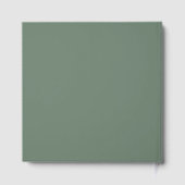 EMELIA Silver Foil Olive Sage Grüne Rustikale Hoch Gästebuch (Rückseite)