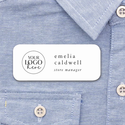 EMELIA Simple Company Logo Mitarbeiter Magnetic Namensschild