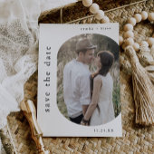 EMELIA Simple Modern Foto Boho Winter Wedding Save The Date
