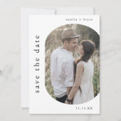 EMELIA Simple Modern Foto Boho Winter Wedding Save The Date (Vorderseite)