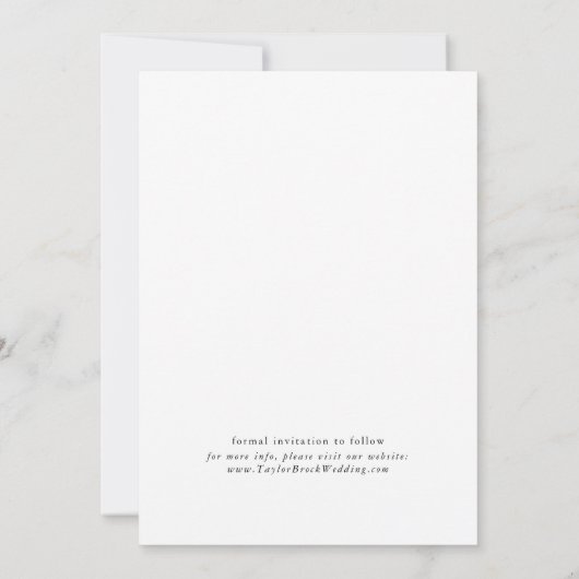 EMELIA Simple Modern Foto Boho Winter Wedding Save The Date (Rückseite)