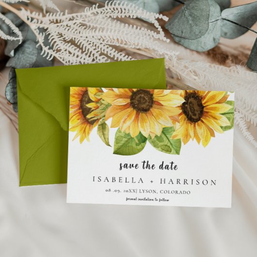 EMELIA Sunflower Save the Date Template