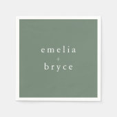 EMELIA Wald Natur Rustikale Wälder Hochzeit Serviette (Vorderseite)