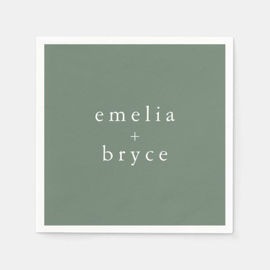 EMELIA Wald Natur Rustikale Wälder Hochzeit Serviette (Vorderseite)