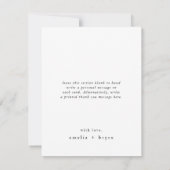 EMELIA Wohnung Minimalistische einzigartige rustik Dankeskarte (Rückseite)