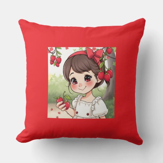 Emely – Die Erdbeerprinzessin Kissen (Vorderseite)