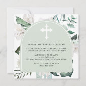 Emerad Greenery Arch Taufe Einladung (Rückseite)