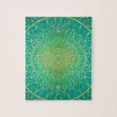 Emeral Green Gold Mandala Puzzle (Vertikal)