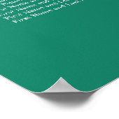 Emerald 10 Table Wedding Seating Chart Poster (Ecke)