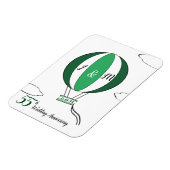 Emerald 55. Hochzeitstag Heißluftballon Magnet (Linke Seite)
