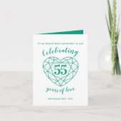 Emerald 55. Hochzeitstag Karte (Vorderseite)