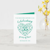 Emerald 55. Hochzeitstag Karte (Gelbe Blume)