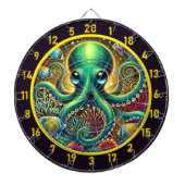 Emerald Abyss Octopus Dartboard Dartscheibe (vorne)