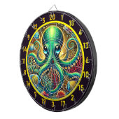 Emerald Abyss Octopus Dartboard Dartscheibe (Vorderseite rechts)