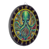 Emerald Abyss Octopus Dartboard Dartscheibe (Vorderseite Links)