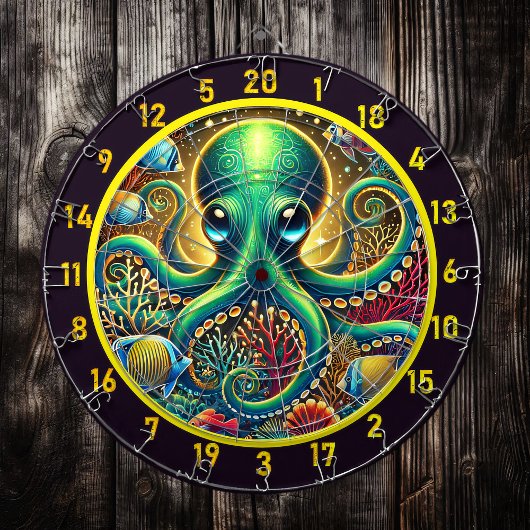 Emerald Abyss Octopus Dartboard Dartscheibe