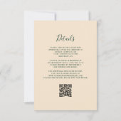 Emerald-Achat-Champagner-QR-Code-Hochzeit Einladung (Rückseite)
