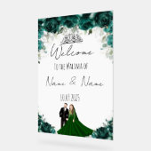 Emerald-Acryl-Hochzeitszeichen Acrylschild (Winkel)