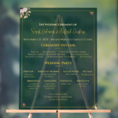 Emerald Acrylic Wedding Program - Minimalistisch L Acrylschild (Neutral)