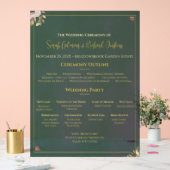 Emerald Acrylic Wedding Program - Minimalistisch L Acrylschild (Hochzeit)