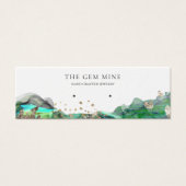 Emerald Agate Earring Mini Display Business Card (Vorderseite)