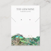 Emerald Agate Gemstone Jewelry Display Card Visitenkarte (Vorderseite)