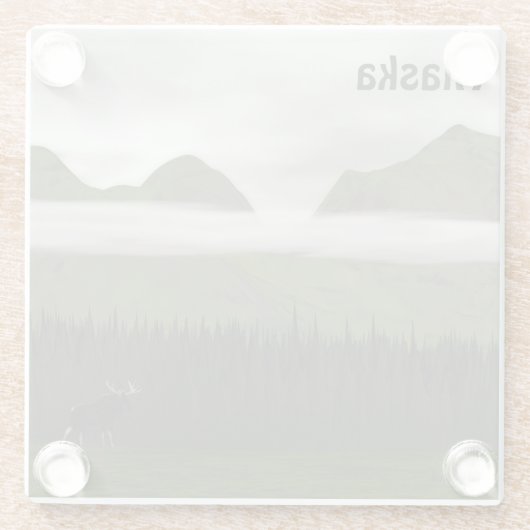 Emerald Alaska Glasuntersetzer (Rückseite)