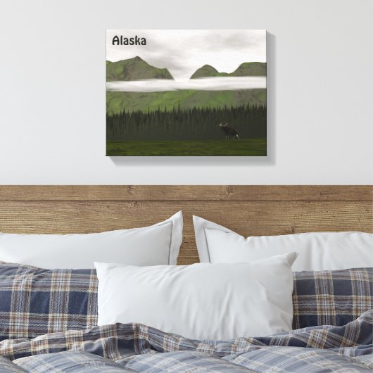Emerald Alaska Leinwanddruck (Insitu (Schlafzimmer))